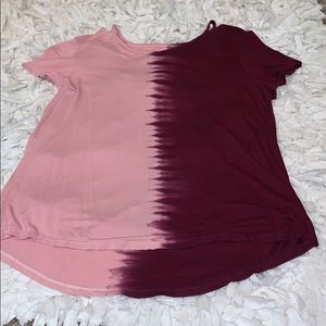 Pink and maroon kids dress top